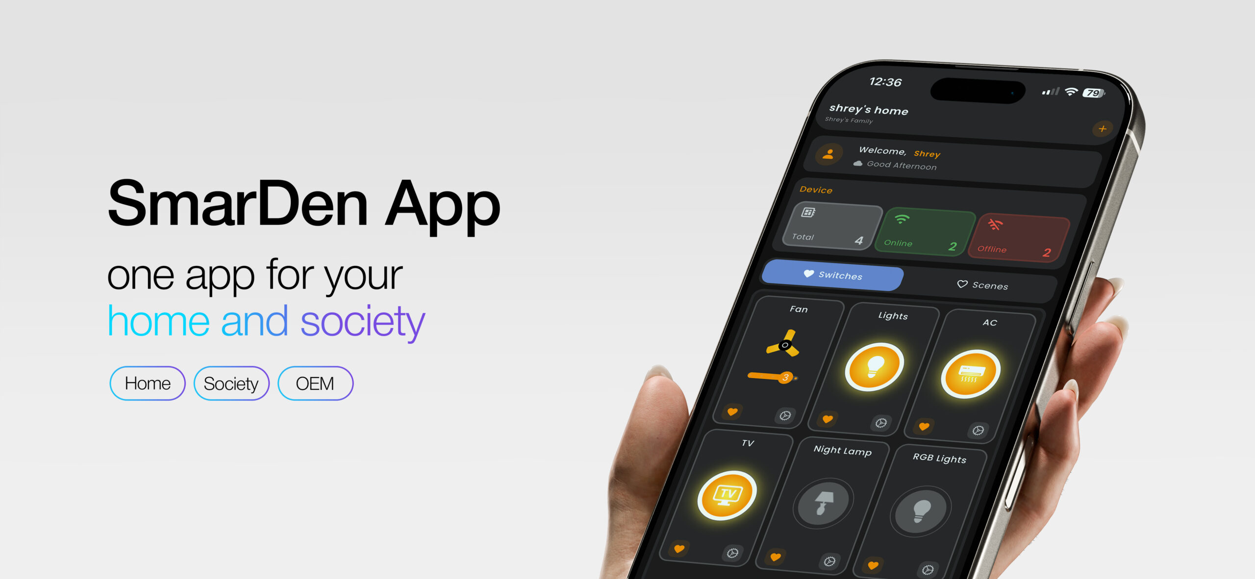 SmarDen App - one app to control your smart home and society with ease