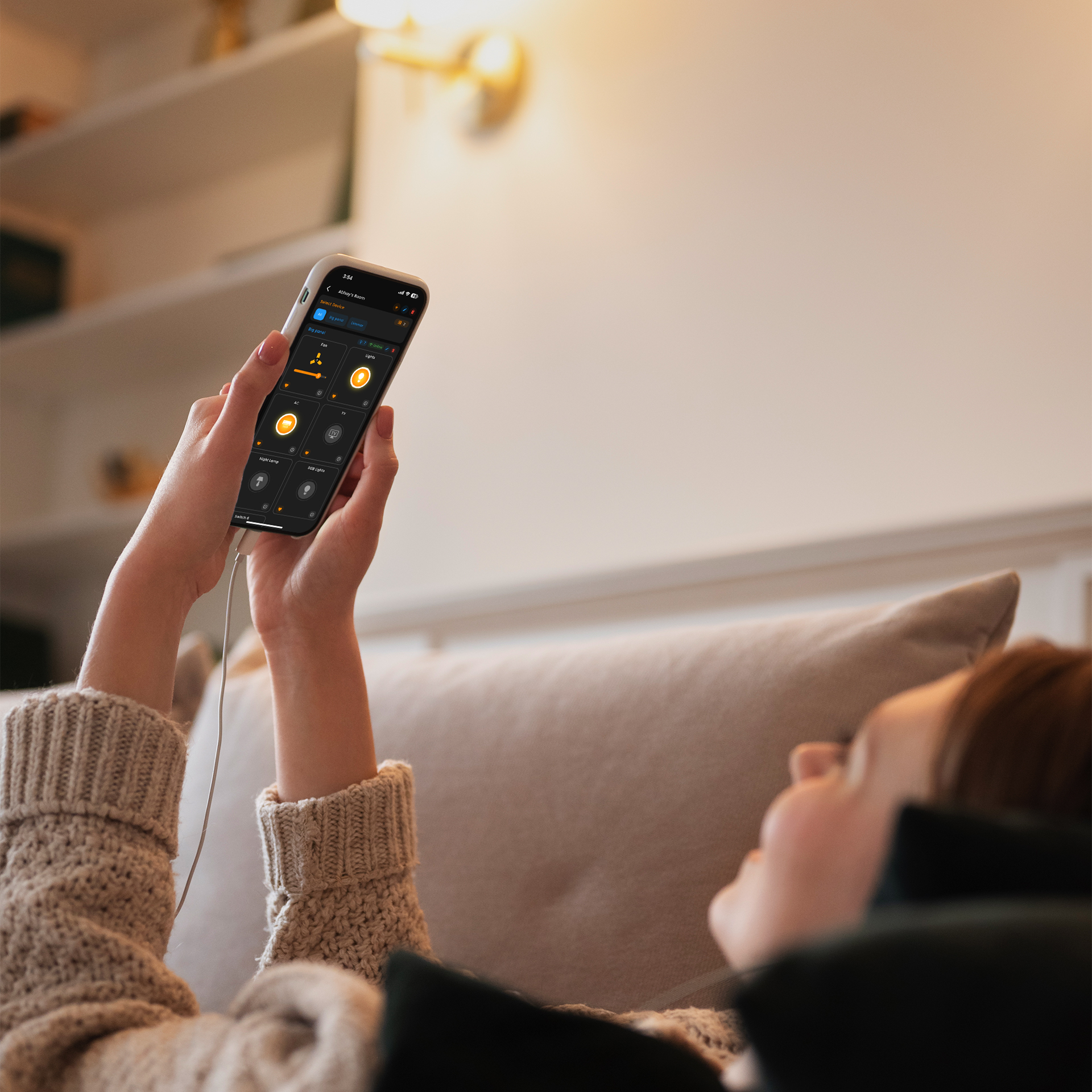 Control lights, fans, AC and other appliances using the SmarDen App with the best home automation in mumbai by SmarDen