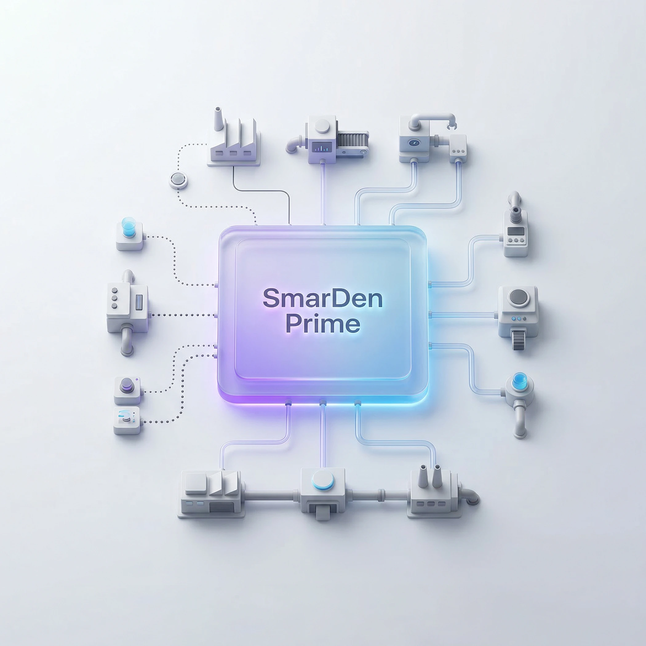 SmarDen Prime industrial IoT platform connecting diverse machines with inconsistent and stable system integration